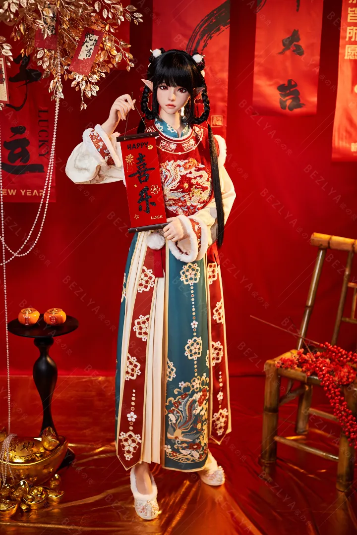 163cm (5ft4) F-Чашка Легкая Силиконовая Секс-кукла Голова с подвижной челюстью Calla